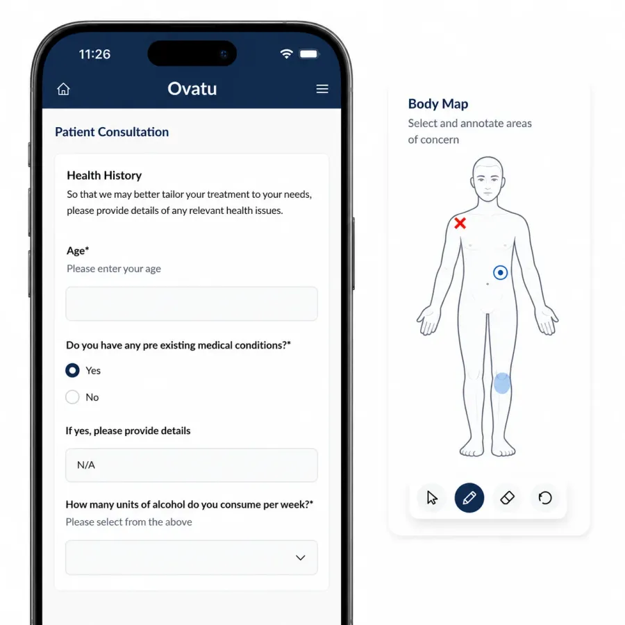 An interactive annotated form image